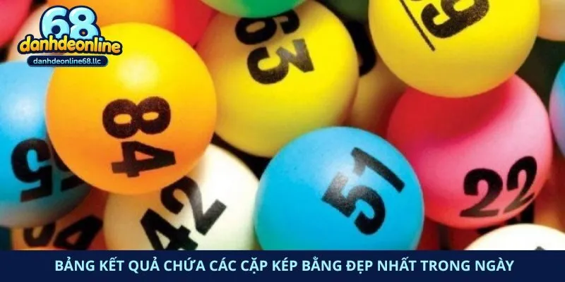  Bảng kết quả chứa các cặp kép bằng đẹp nhất trong ngày